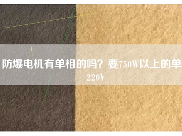 防爆電機(jī)有單相的嗎？要750W以上的單相220V