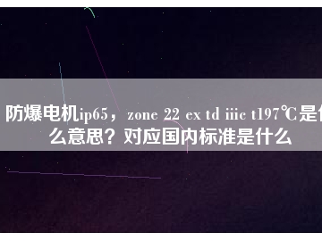 防爆電機(jī)ip65，zone 22 ex td iiic t197℃是什么意思？對(duì)應(yīng)國(guó)內(nèi)標(biāo)準(zhǔn)是什么
