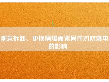 隨意拆卸、更換隔爆面緊固件對(duì)防爆電機(jī)的影響