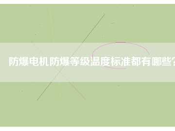 防爆電機(jī)防爆等級(jí)溫度標(biāo)準(zhǔn)都有哪些？