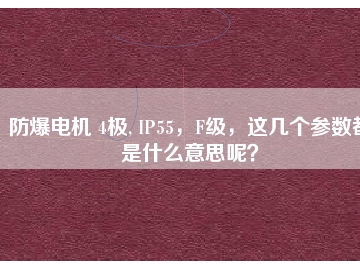 防爆電機(jī) 4極, IP55，F(xiàn)級(jí)，這幾個(gè)參數(shù)都是什么意思呢？