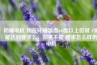 防爆電機 用在環(huán)境溫度60度以上區(qū)域 F級能達到要求么，如果不能 要求怎么樣的電機
