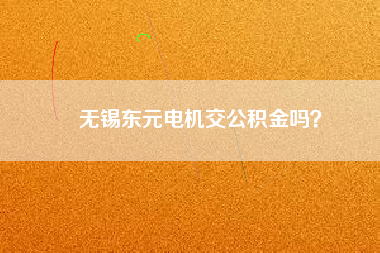 無(wú)錫東元電機(jī)交公積金嗎？
